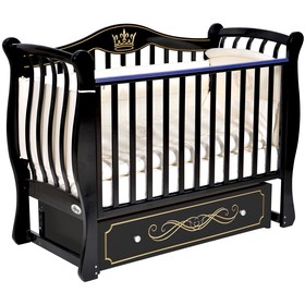 Детская кровать Oliver Florencia Elegance, универсальный маятник, ящик, цвет шоколад