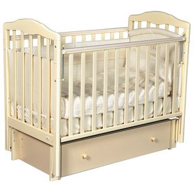 Детская кровать Oliver Elsa Premium, универсальный маятник, ящик, цвет слоновая кость