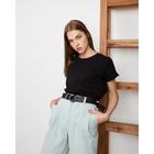 Футболка женская MINAKU Basic line, цвет чёрный, размер 42 - фото 803252035