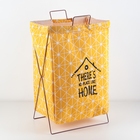 Корзина универсальная складная «Милый дом», 35×28,5×57,5 см, цвет жёлтый - фото 106929036