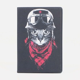 Обложка для паспорта, цвет чёрный, «Кот» (4 шт)