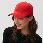 MINAKU plain baseball cap, size 58, color red