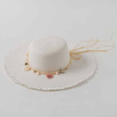 Hat womens MINAKU "Sea", size 56-58, color white
