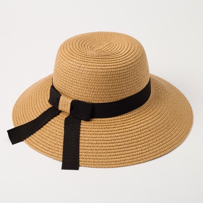 Hat womens MINAKU "Summer joy", size 56-58, color brown