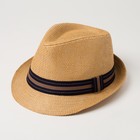 Шляпа мужская MINAKU "Пляж", размер 58, цвет коричневый - фото 4148510