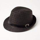 Шляпа мужская MINAKU "Классика", размер 58, цвет черный - фото 6654621