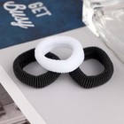 Резинка для волос "Секреты красоты" (набор 3 шт.) 5,5 см, чёрный, белый (6 набор) - фото 801718875