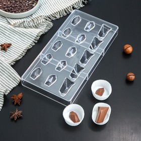 Форма для шоколада «Драгоценные камни», 33×16,2 см, 16 ячеек