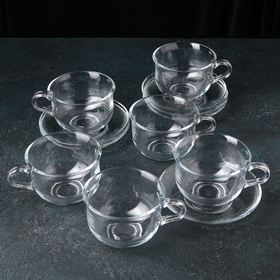 Сервиз чайный на 6 персон «Ташкент», 12 предметов: чашка 290 мл, блюдце