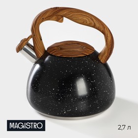 {{photo.Alt || photo.Description || 'Чайник со свистком Magistro Stone, 2,7 л, ручка soft-touch, индукция, цвет чёрный'}}
