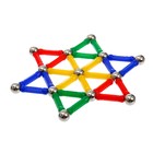 Конструктор магнитный «Звезда», 37 деталей, цвета МИКС, в пакете - фото 8177419