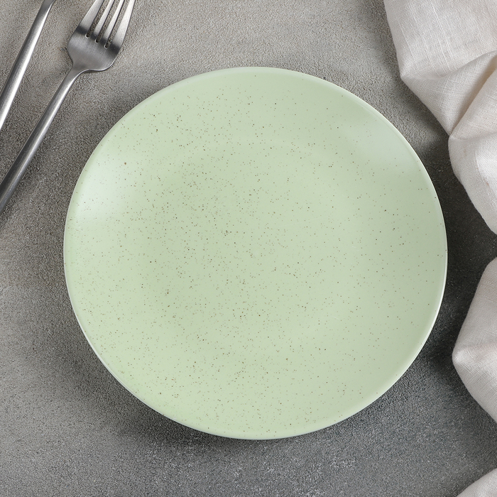 Тарелка десертная Доляна «Амелия», d=20 см, цвет зелёный - фото 127159616