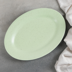 Блюдо Доляна «Амелия», 24,5x20 см, цвет зелёный