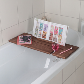 Полка для ванной SPA, с покрытием, цвет коричневый