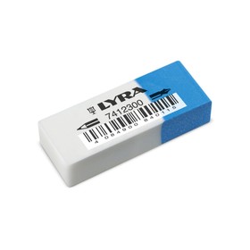 Ластик LYRA Eraser 50*19*12 бело-синий L7412300