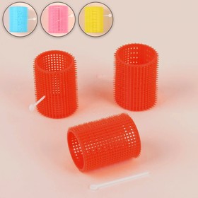 Hair curlers plastic with latch d4,4*6.2 cm set of 3pcs QF