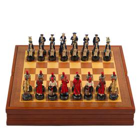 Шахматы сувенирные "Пиратская схватка", h короля=8 см, пешки=6 см, 36 х 36 см