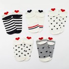 Набор женских носков (5 пар) MINAKU «Сердечки», размер 36-37 (23 см) - фото 29058