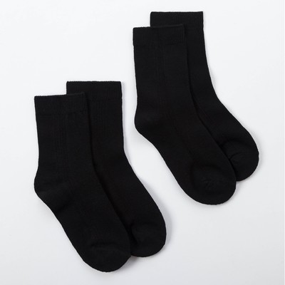 A set of children's socks 2 pairs Bamboo, 22-24 cm, black