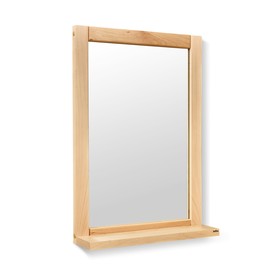 Зеркало с полкой Альберо, 470x124x670,прозрачный лак