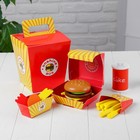The set of products of "Fast food" 15х15х17 cm The set of products of "Fast food" 15х15х17 cm
