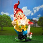 Садовая фигура "Гном грибник" большой 82х44 см Садовая фигура "Гном грибник" большой 82х44 см