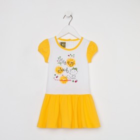 Платье для девочки, рост 80 см, цвет жёлтый