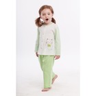 Пижама для девочки, рост 80 см, цвет салатовый - фото 107412754