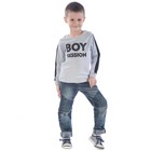 Свитшот детский Boy session, рост 110 см, цвет серый-меланж - фото 6986956