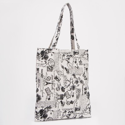 Bag textile Cacti, 37*1*38 Department zip, no padding, white