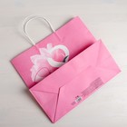 Пакет подарочный крафт «8 Марта», 32 × 28 × 15 см 4544685