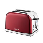 Тостер Kitfort KT-2036-1, 950 Вт, 8 режимов прожарки, 2 тоста, дисплей, красный - фото 8085339