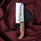 Нож кавказский, разделочный "Сайгак" с чехлом, сталь - 40х13, рукоять - орех, 14 см - фото 556279