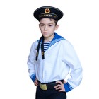 Костюм моряка для мальчика, фланка, тельняшка, бескозырка, ремень, рост 152 см Костюм моряка для мальчика, фланка, тельняшка, бескозырка, ремень, рост 152 см