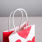 Пакет подарочный крафт «With LOVE», 12 х 21 х 9 см 4515263