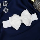 The dressing for the hair "Shine" 3*17 cm, double bow, white