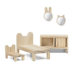 Набор деревянной мебели для домика «Спальня»