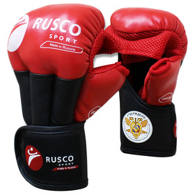 Перчатки RUSCO SPORT для рукопашного боя PRO, 8 унций, цвет красный