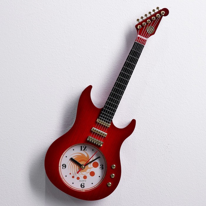 Часы настенные, серия: Интерьер, "Гитара", 11 х 38 см, микс - фото 1360344
