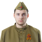 Набор военного: пилотка, брошь-бант, обхват головы 56 см Набор военного: пилотка, брошь-бант, обхват головы 56 см