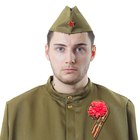 Набор военного «Гвоздика», пилотка, брошь, обхват головы 56 см Набор военного «Гвоздика», пилотка, брошь, обхват головы 56 см