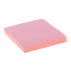 Блок с липким краем, 76 мм х 76 мм, 100 листов, пастель, розовый - фото 1667437