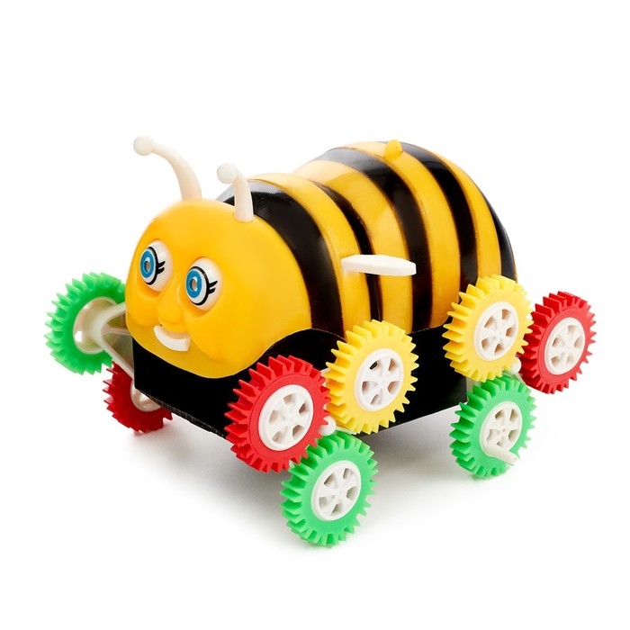 Машина-перевертыш «Пчелка», работает от батареек, в пакете - фото 4012225