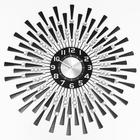 Часы настенные, серия: Ажур, "Чёрные лучики", плавный ход, d=22 см, 69 x 69 см - фото 2138725