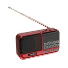 Радиоприемник Perfeo ASPEN, FM+ 87.5-108 МГц, MP3, USB, microSD, Li-ion 1200 мАч, красный 4823182 - фото 22754