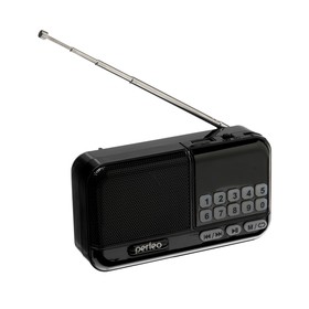 Радиоприемник Perfeo ASPEN, FM+ 87.5-108 МГц, MP3, USB, microSD, Li-ion 1200 мАч, черный 4823184