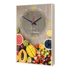 Часы настенные, серия: Кухня, "Тропические фрукты", 57х35х4 см
