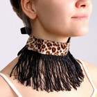 Carnival headband on the neck of the Leopard