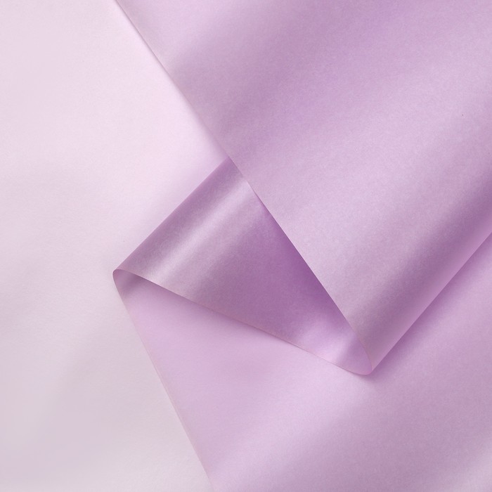 Бумага тишью водоотталкивающая с ламинацией, цвет бледно-фиолетовый, 58 см х 5 м 75 микрон