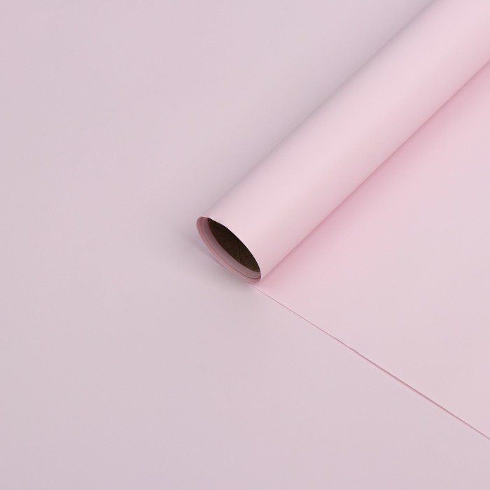 Бумага тишью с ламинацией, цвет светло-розовый, 58 см х 5 м 75 микрон